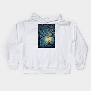 Hare, Pagan Hare, Pagan Art, Moon, Animal, Kids Hoodie